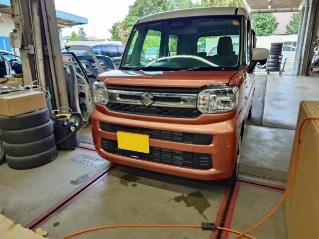 スズキ スペーシア フロントバンパー交換｜鈑金塗装・事故修理